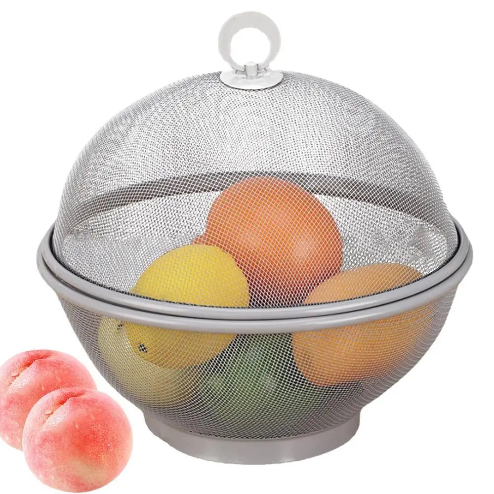 Metal Mesh Fruit Basket Bowl Reusable Draining Storage Basket