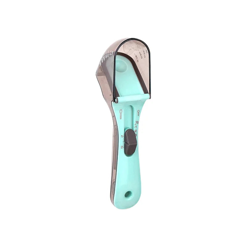 Adjustable Pet Food Measuring Scoop with Scale & Scraper