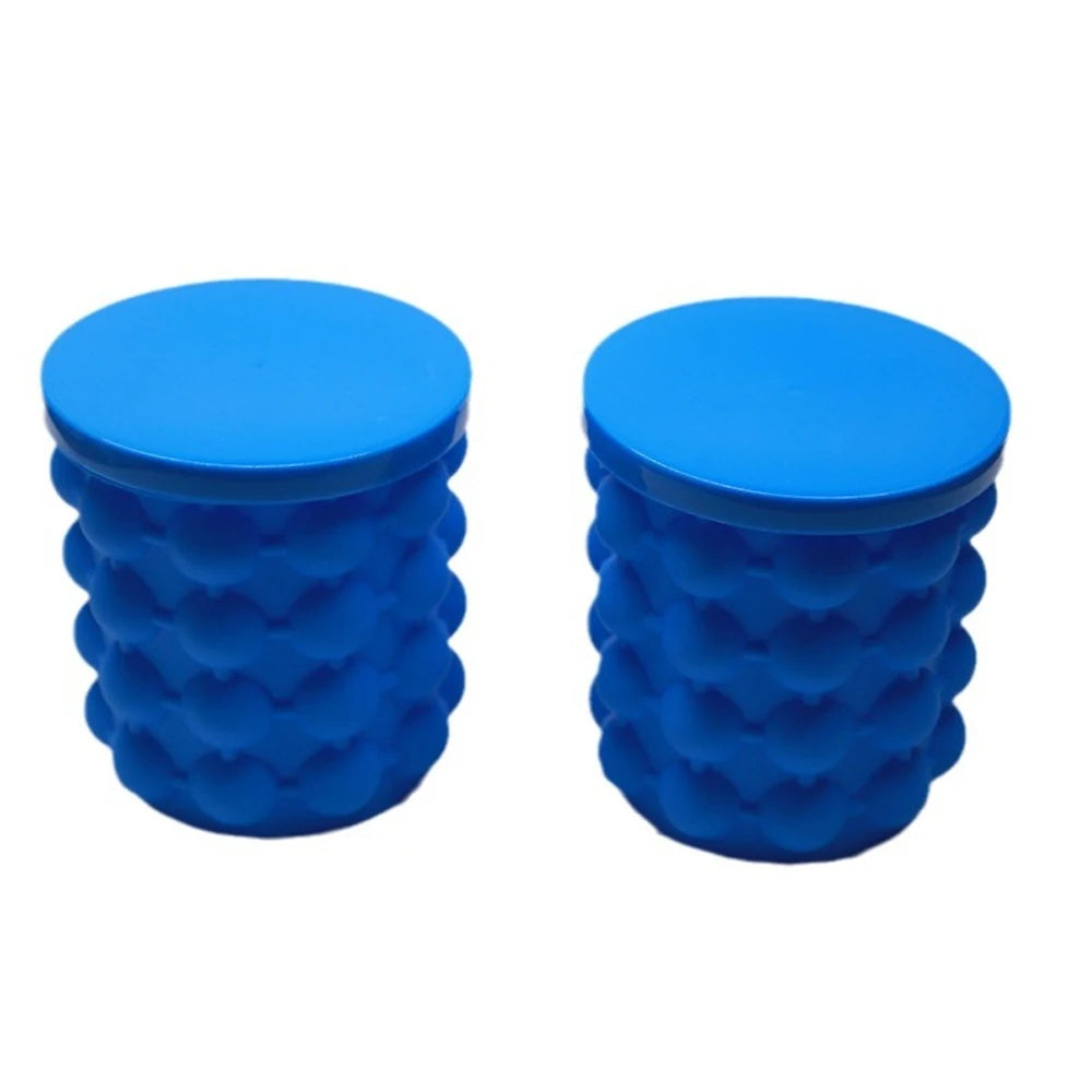 2-in-1 Silicone Ice Cube Tray & Ice Bucket for Whisky, Beer and Cold Drinks