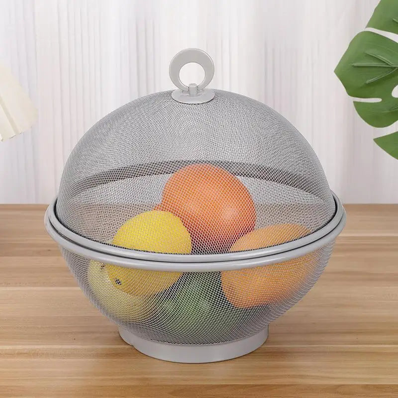 Metal Mesh Fruit Basket Bowl Reusable Draining Storage Basket