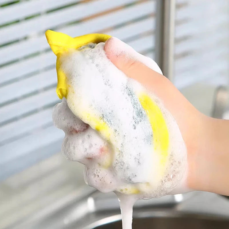 Double Side Dishwashing Sponge- Household Cleaning Tools Kitchen Tableware Dish Washing Brush