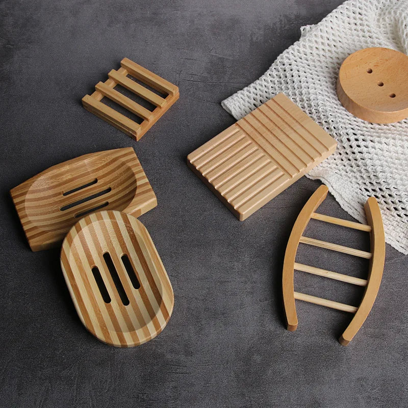 Bamboo Soap Saver Box – Self-Draining Shower & Kitchen Soap Holder