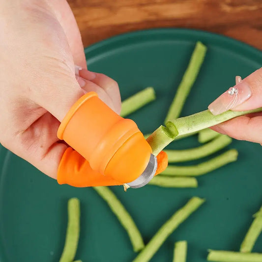 Silicone Thumb Knife with Finger Protector for Vegetable Harvesting