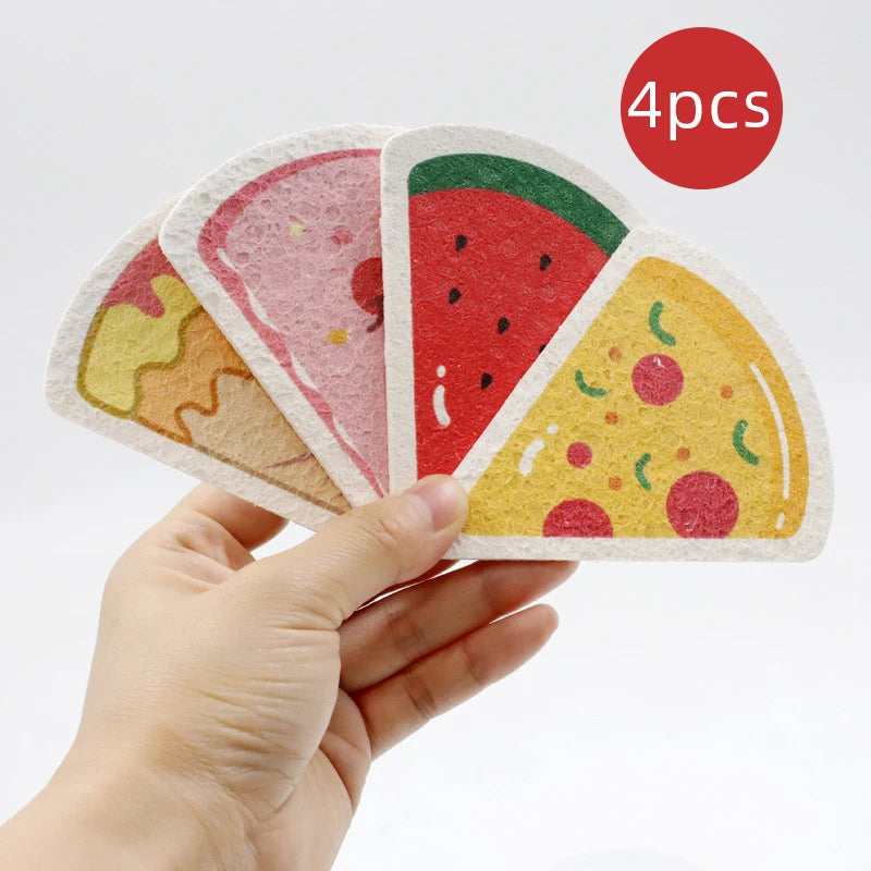 4PCS Magic Dishwashing Sponge for Kitchen and Bathroom Cleaning