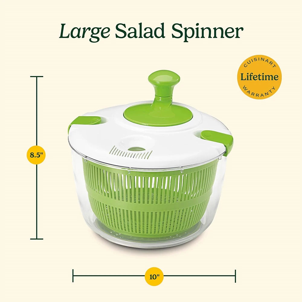 LMETJMA 5L Large Salad Spinner Vegetable Washer Dryer Drainer