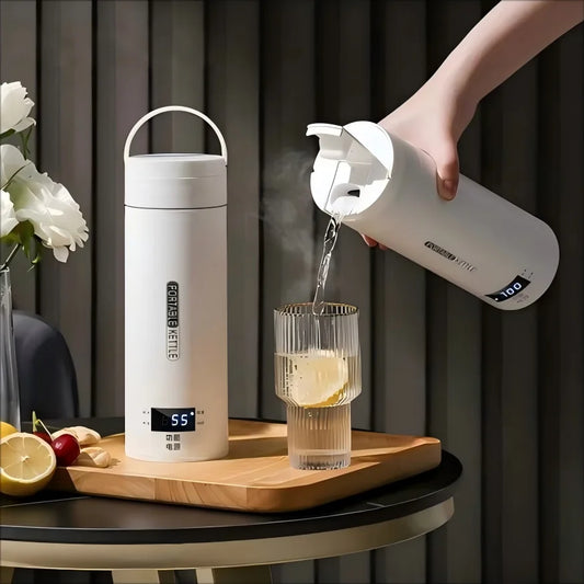 HOMEFISH 450ML Portable Electric Kettle Thermal Travel Cup