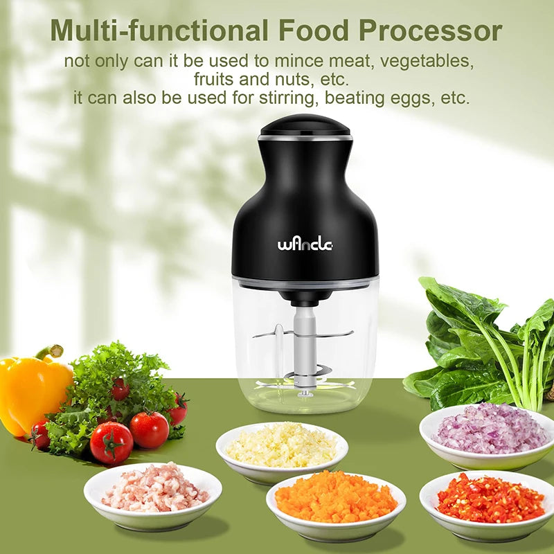Wancle 0.6L Electric Meat Grinder and Food Processor 350W