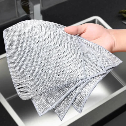 Metal Steel Wire Dishcloth for Kitchen Pot and Dish Cleaning