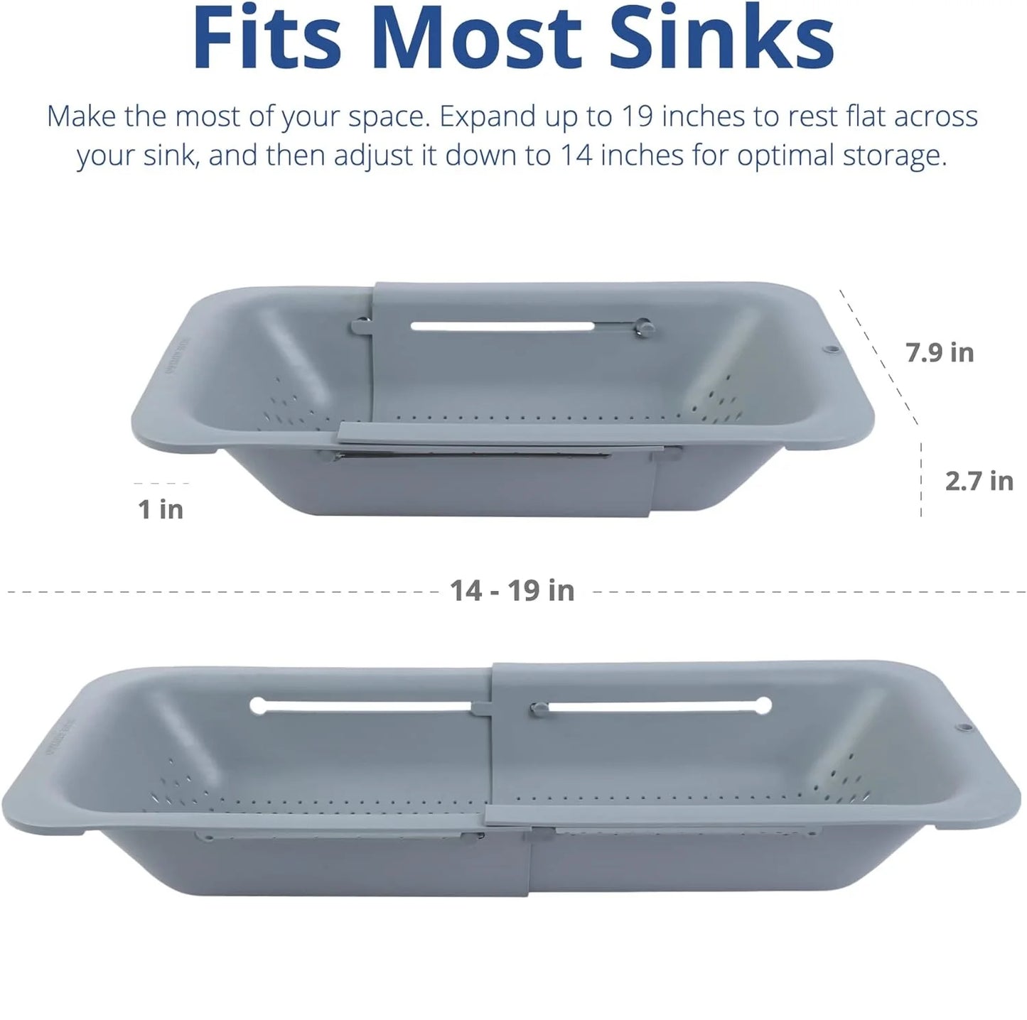 Retractable Sink Drain Rack – Adjustable Dish & Vegetable Basket