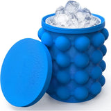 2-in-1 Silicone Ice Cube Tray & Ice Bucket for Whisky, Beer and Cold Drinks
