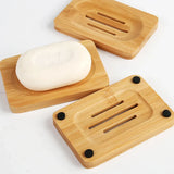 Bamboo Wooden Soap Dish – Bar Soap Holder for Bathroom & Kitchen