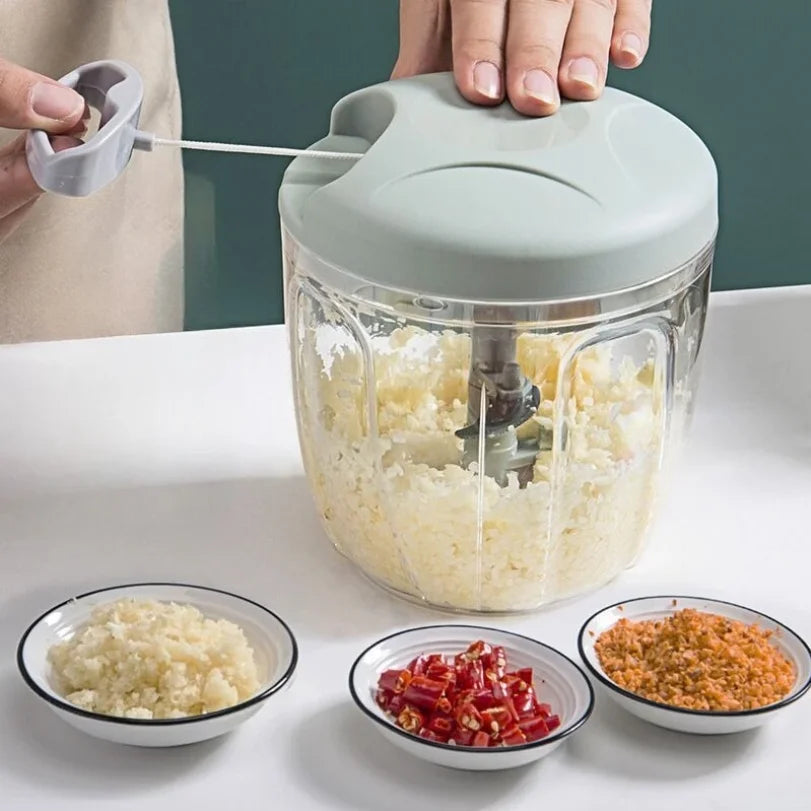 Manual Vegetable Slicer & Kitchen Chopper for Salads, Garlic, and Onion