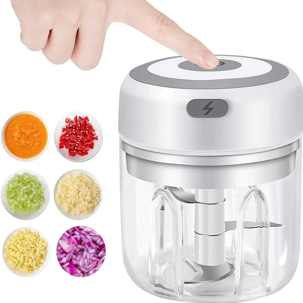 Electric Garlic Mincer 250ML USB Mini Vegetable & Food Chopper