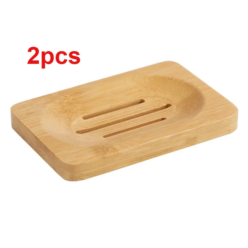 Bamboo Wooden Soap Dish – Bar Soap Holder for Bathroom & Kitchen
