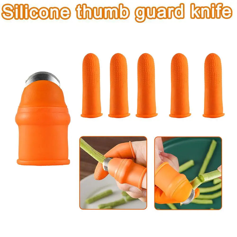 Silicone Thumb Knife with Finger Protector for Vegetable Harvesting