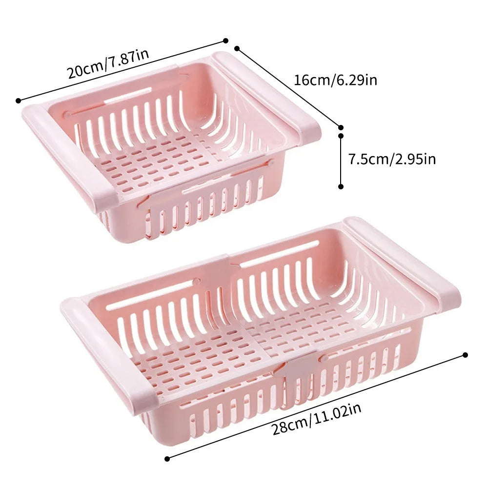 Fridge Organizer Storage Drawer – Plastic Food & Fruit Storage Box