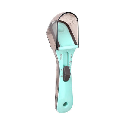 Adjustable Pet Food Measuring Scoop with Scale & Scraper