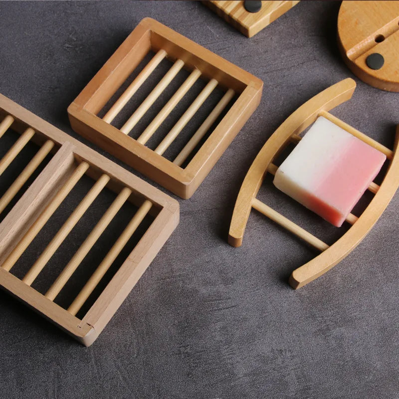 Bamboo Soap Saver Box – Self-Draining Shower & Kitchen Soap Holder
