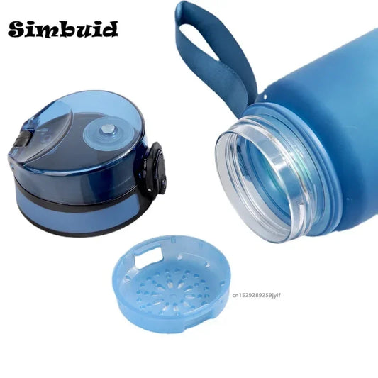 Leak Proof Sports Water Bottle with Straw 500ml 650ml 1000ml