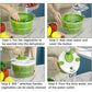 LMETJMA 5L Large Salad Spinner Vegetable Washer Dryer Drainer