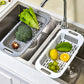 Telescopic Kitchen Organizer Sink Rack & Vegetable Drain Basket