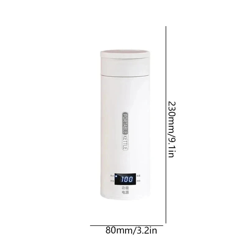 HOMEFISH 450ML Portable Electric Kettle Thermal Travel Cup
