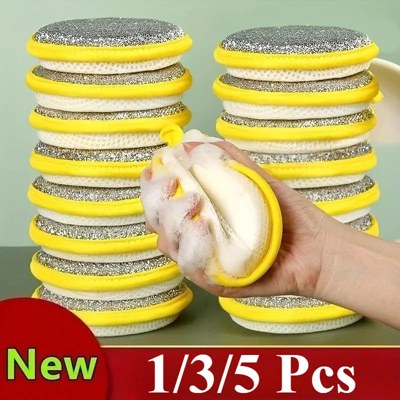 Double Side Dishwashing Sponge- Household Cleaning Tools Kitchen Tableware Dish Washing Brush
