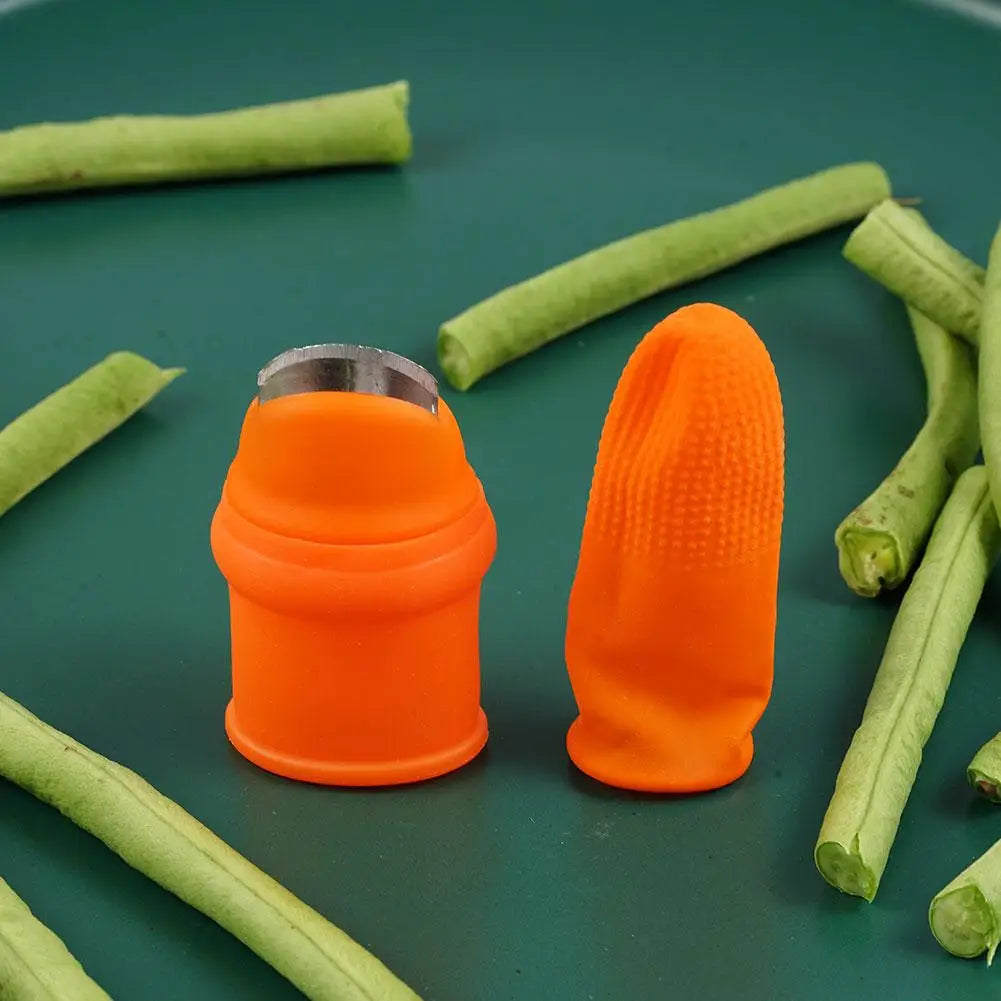 Silicone Thumb Knife with Finger Protector for Vegetable Harvesting