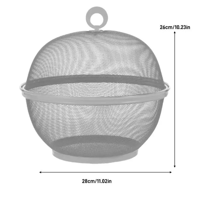 Metal Mesh Fruit Basket Bowl Reusable Draining Storage Basket