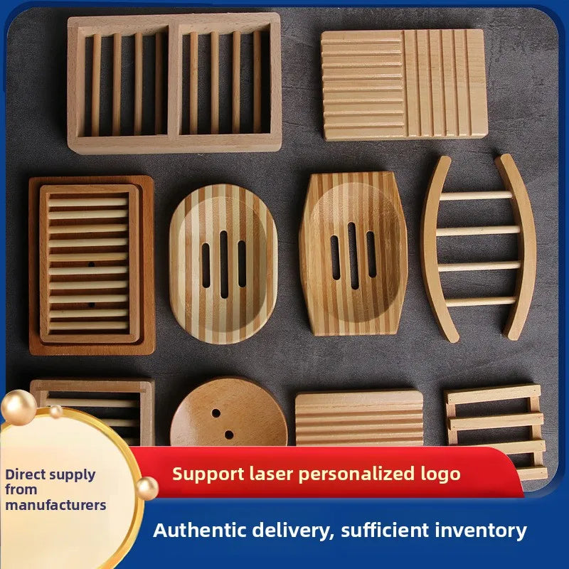 Bamboo Soap Saver Box – Self-Draining Shower & Kitchen Soap Holder