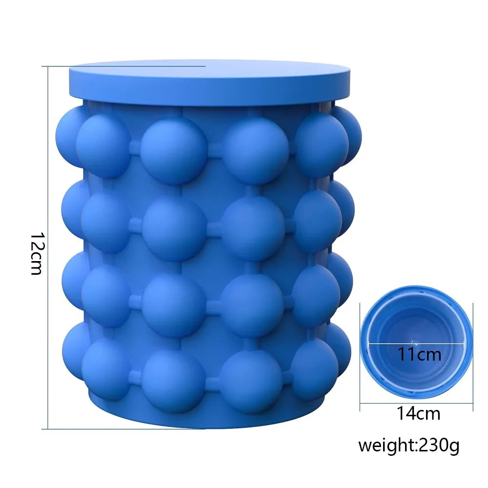 2-in-1 Silicone Ice Cube Tray & Ice Bucket for Whisky, Beer and Cold Drinks
