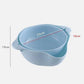 Double Layer Vegetable Drain Basket with Handle for Kitchen Use