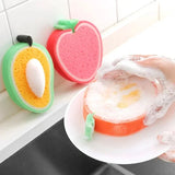 Fruit Shape Sponge Dish Towel for Kitchen Pot and Dish Cleaning