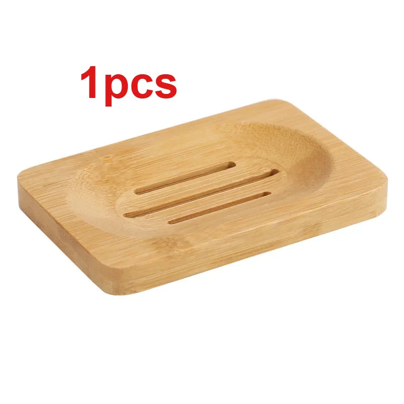 Bamboo Wooden Soap Dish – Bar Soap Holder for Bathroom & Kitchen
