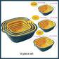 Double Layer Plastic Colander & Drain Basket for Kitchen and Fruits