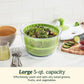 LMETJMA 5L Large Salad Spinner Vegetable Washer Dryer Drainer