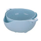Double Layer Vegetable Drain Basket with Handle for Kitchen Use