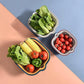 Double Layer Plastic Colander & Drain Basket for Kitchen and Fruits